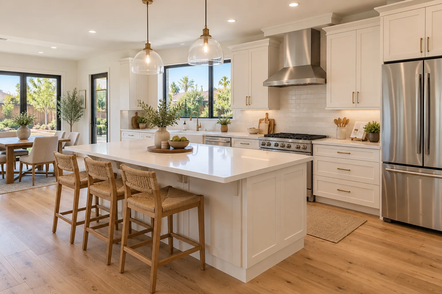Updated kitchen with quartz counters